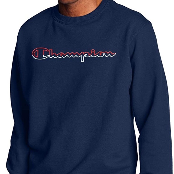Champion Crew Neck Script Logo Sweatshirt New - Picture 2 of 12